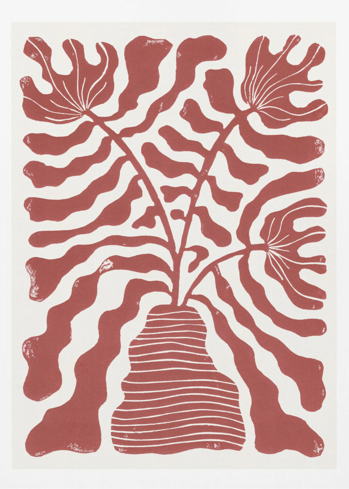 Red Flowers In a Vase | Poster