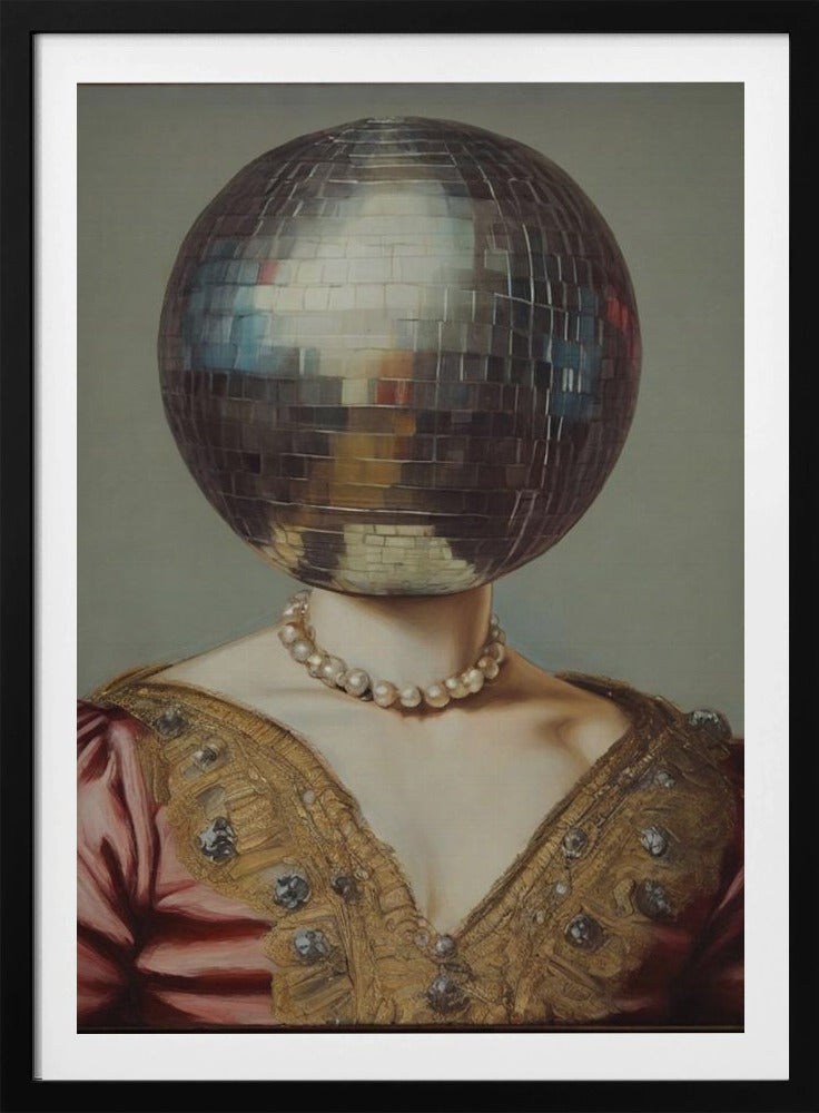 DiscoHead Queen / Förändrad collagekonst | Poster