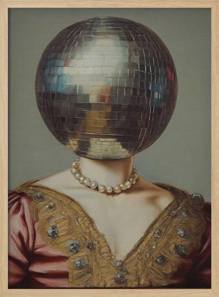 DiscoHead Queen / Förändrad collagekonst | Poster