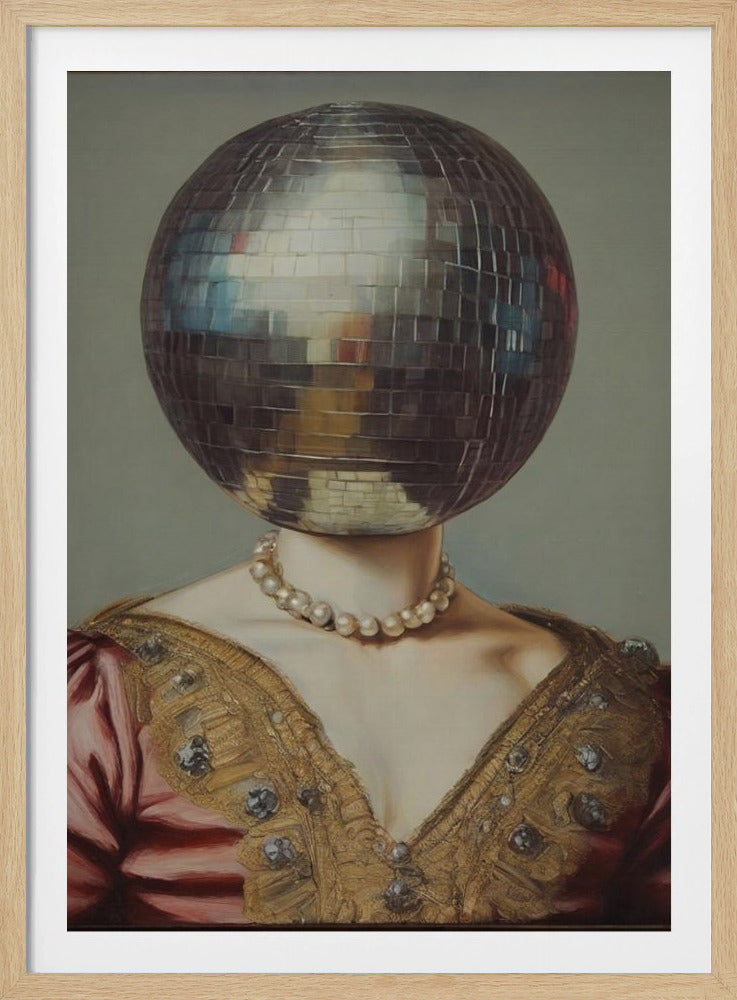 DiscoHead Queen / Förändrad collagekonst | Poster