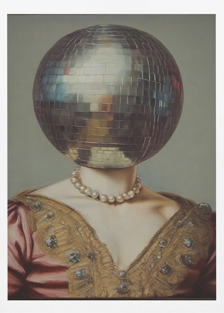 DiscoHead Queen / Förändrad collagekonst | Poster