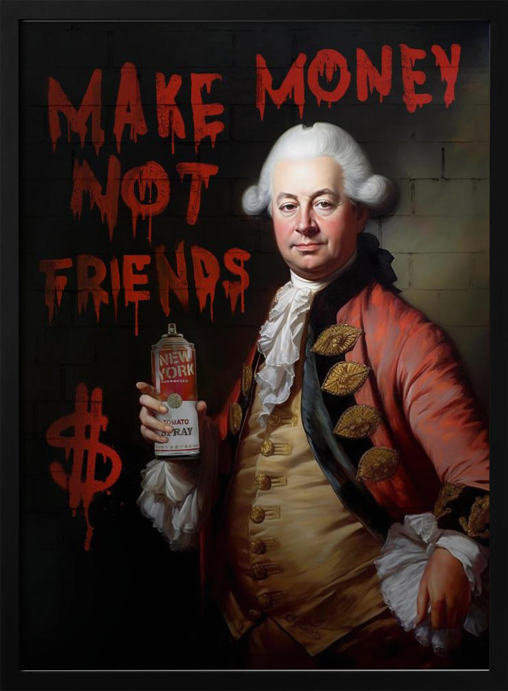 Tjen penge, ikke venner | Plakater - Kunsttryk
