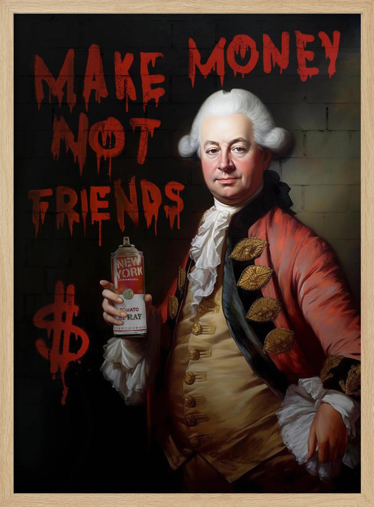 Tjen penge, ikke venner | Plakater - Kunsttryk