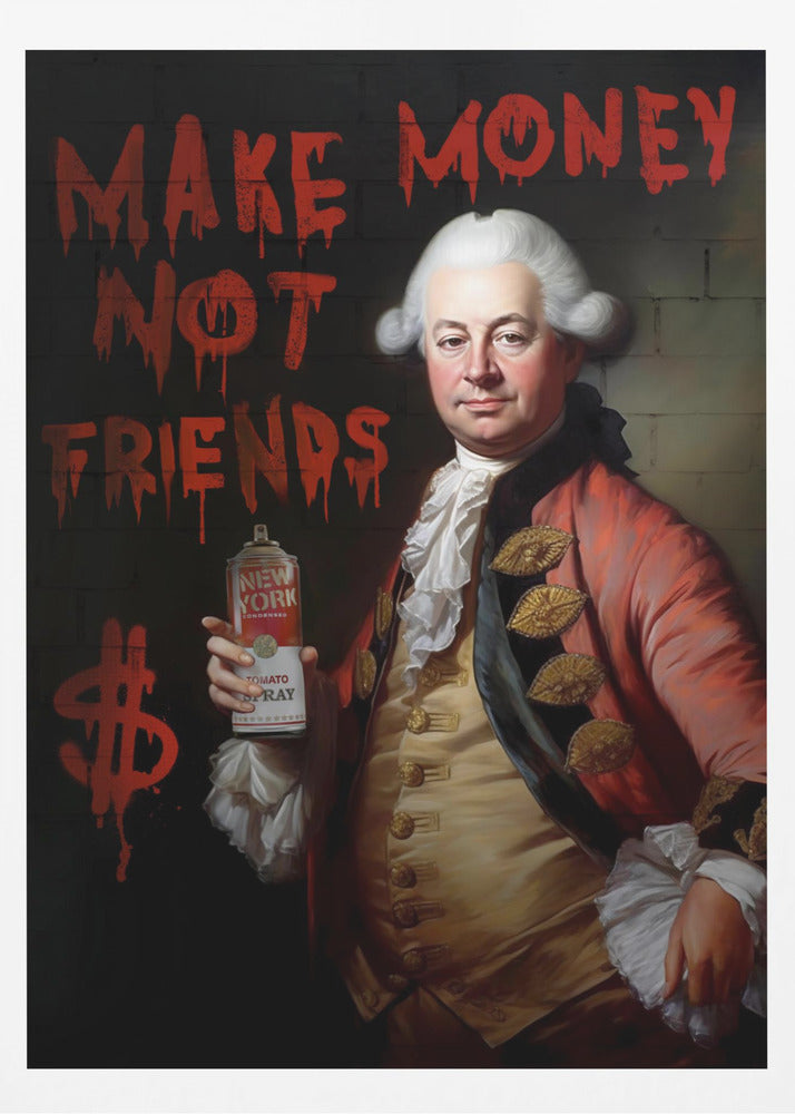 Tjen penge, ikke venner | Plakater - Kunsttryk