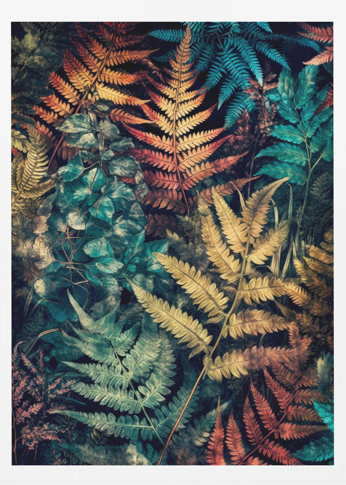Vibrant Garden and ferns 4 | Poster