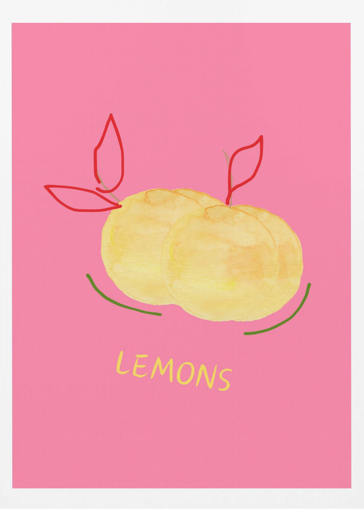 Lemons in Pink | Poster