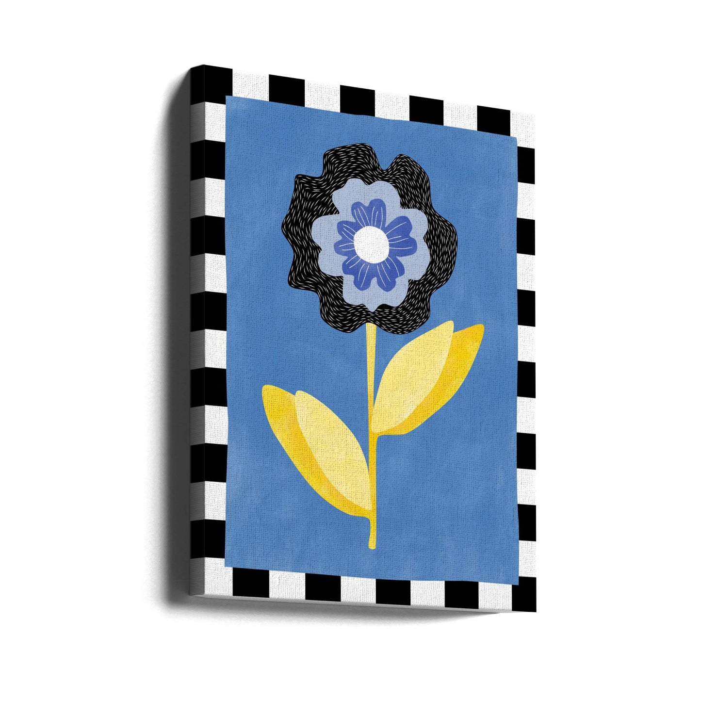 Flower with a Blue and Black Petal | Canvas