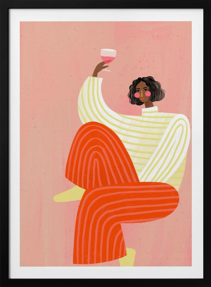 Kvinnan med vinglaset | Poster