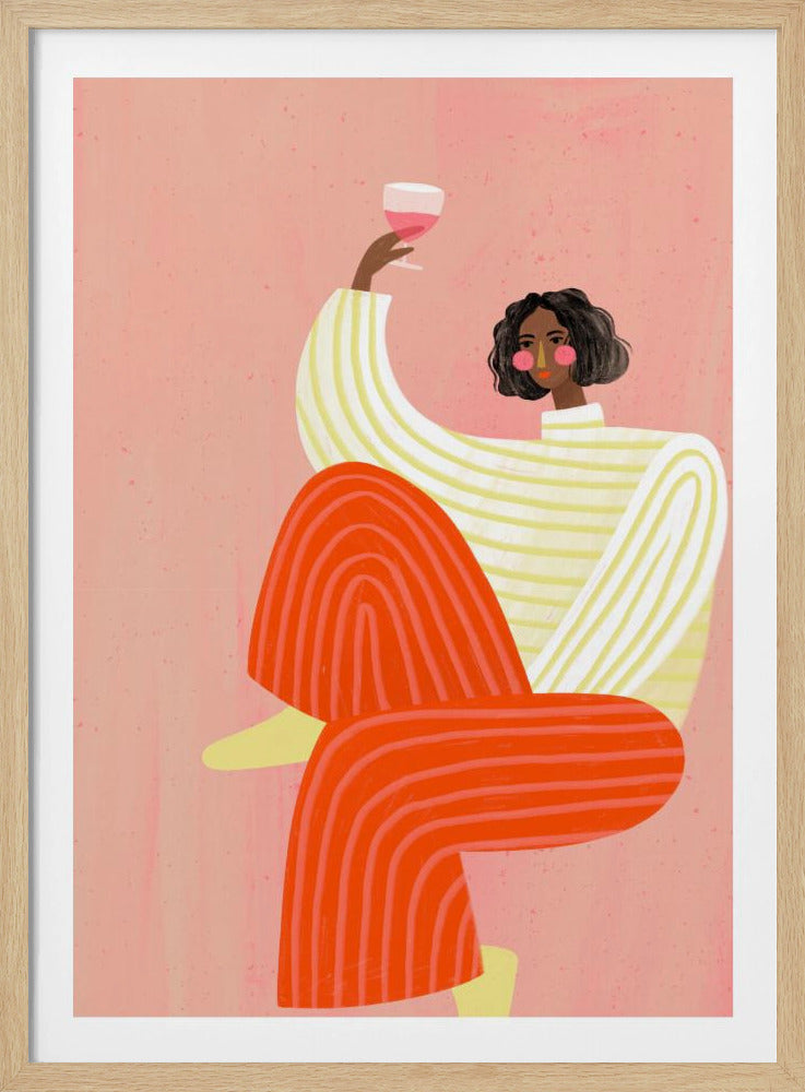 Kvinnan med vinglaset | Poster
