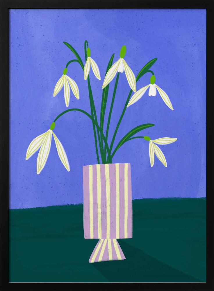 Snowdrops in Stripes | Poster