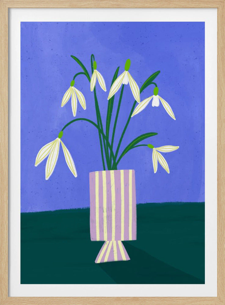 Snowdrops in Stripes | Poster