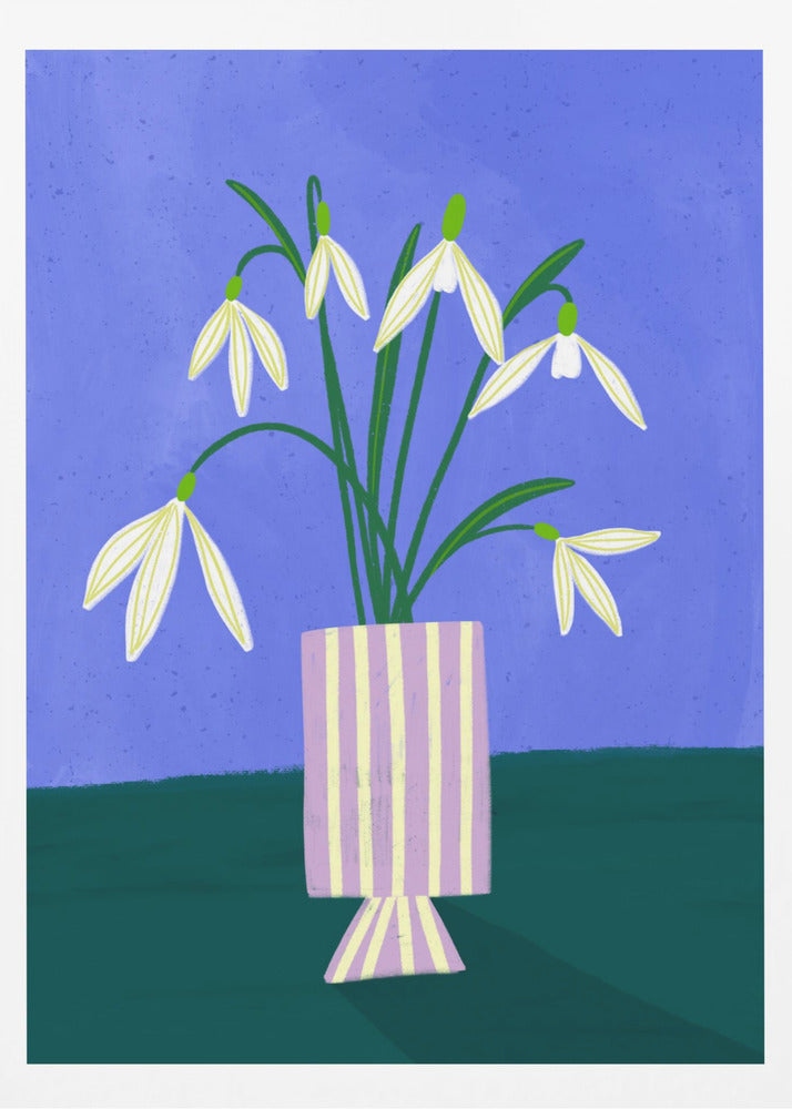 Snowdrops in Stripes | Poster