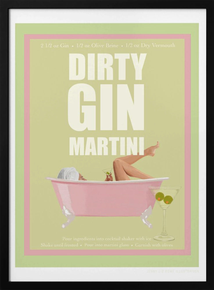 Jlr Cocktails - Dirty Gin Martini | Poster