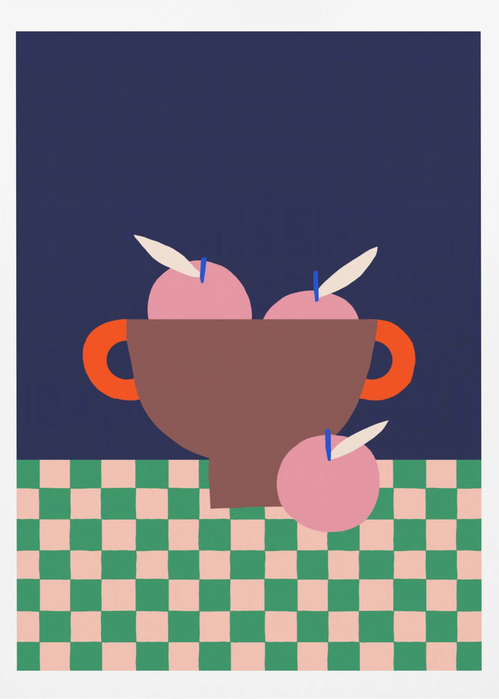 Fruit Bowl with Pink Apples | Poster