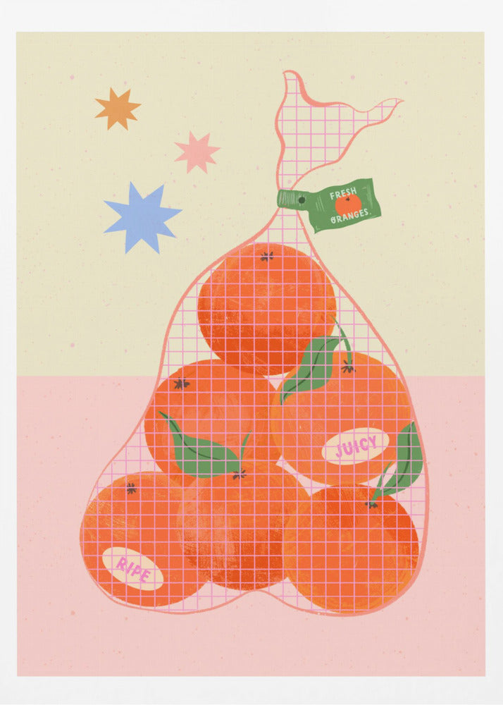 Fresh and Ripe Oranges | Poster