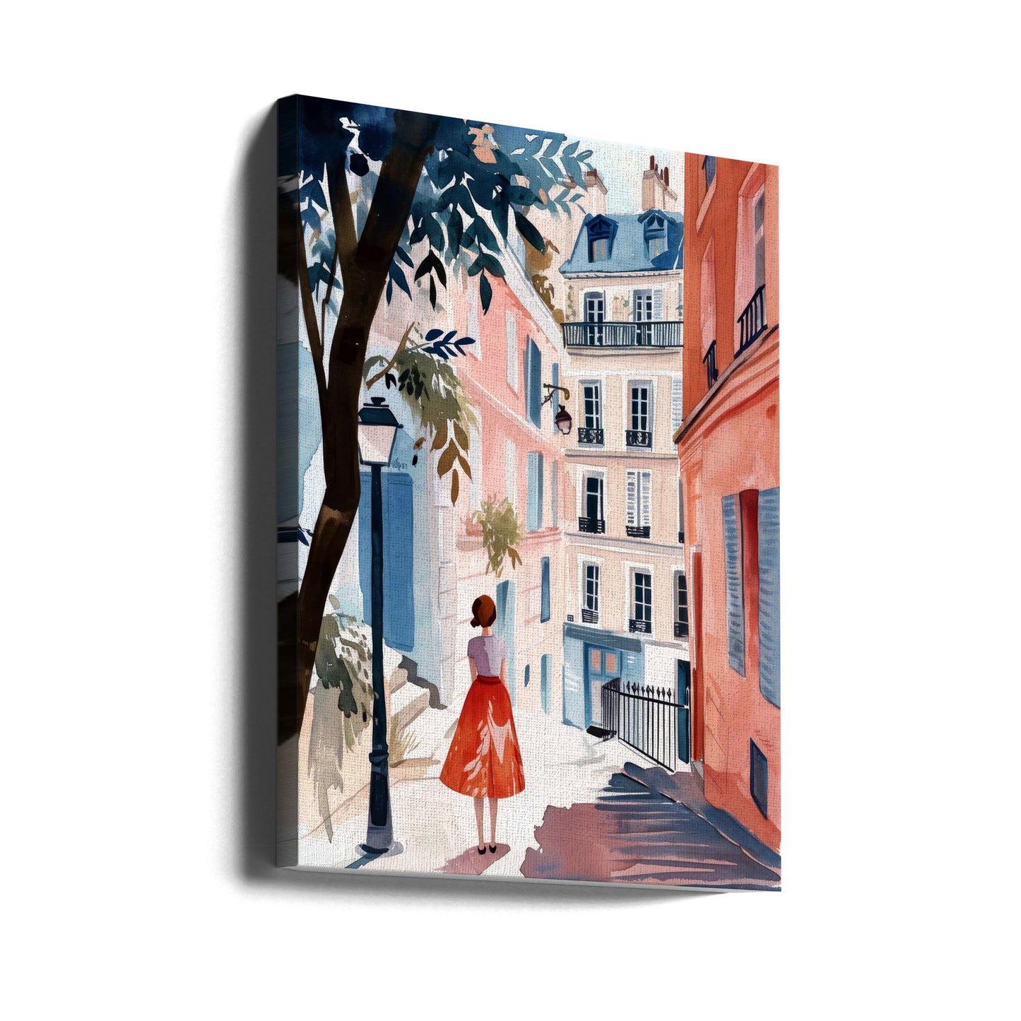 Pittura digitale ad acquerello di Parigi (3) | Stampe su Tela