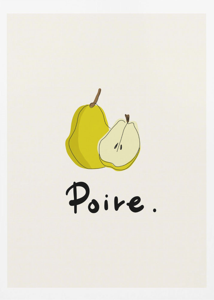 Modern French Fruits Collection "Pear / Poire" | Poster