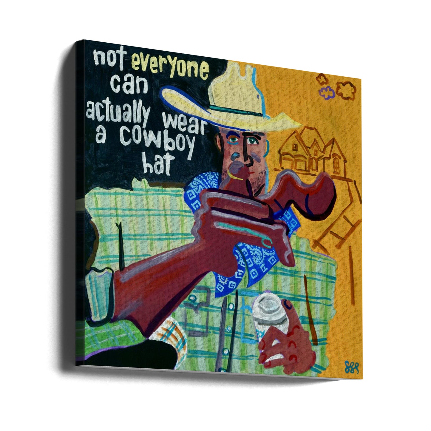 Non tutti possono indossare un cappello da cowboy | Stampe su Tela