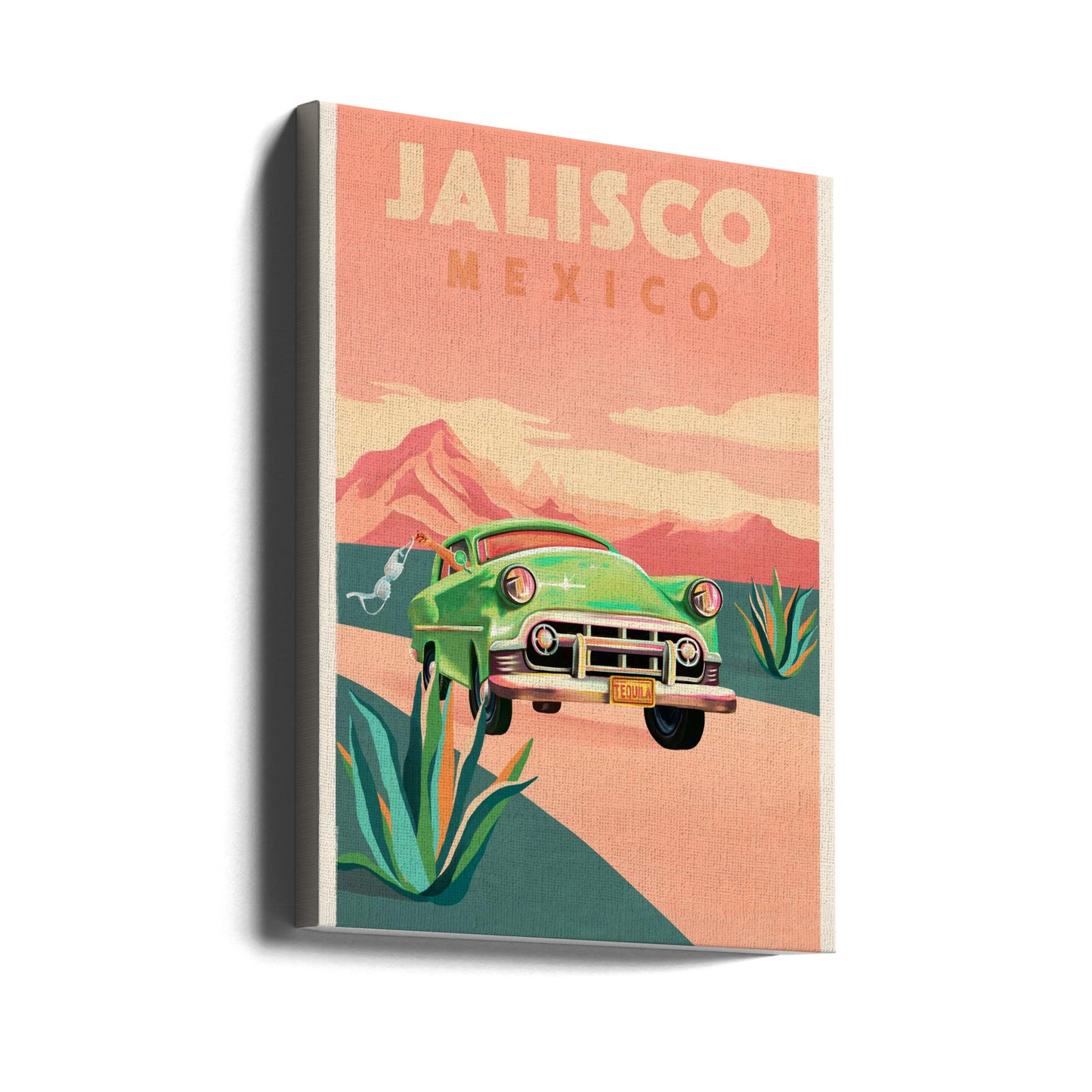 Jalisco Meksyk Vintage Podróże Plakaty - Wydruki Artystyczne | Wydruki na łótnie
