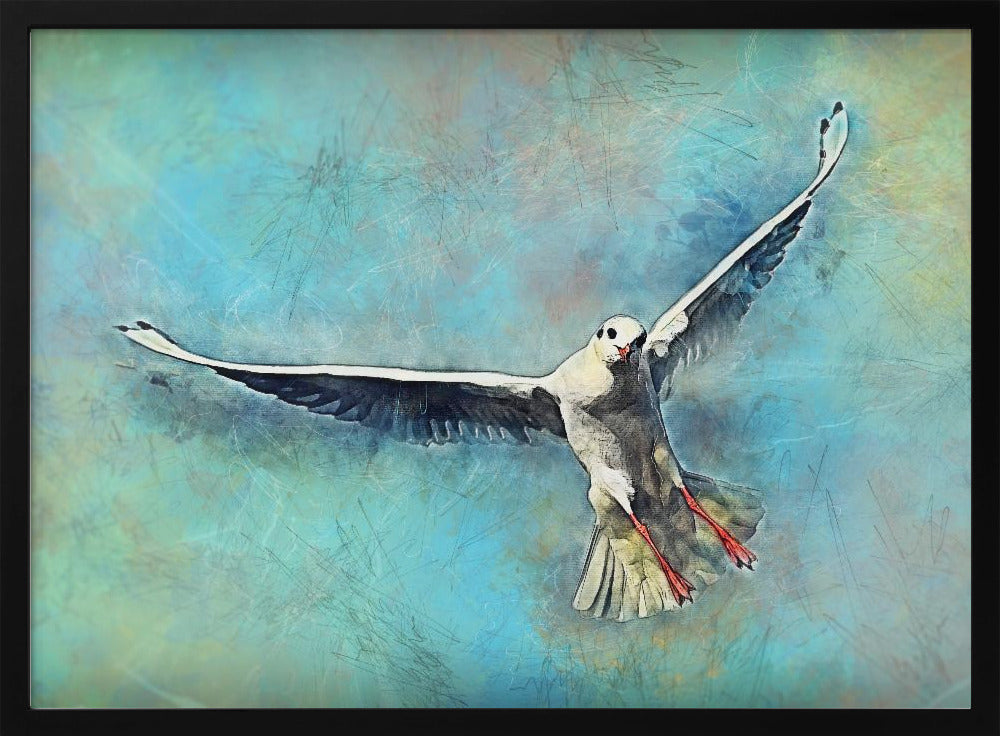 Animal Seagull Bird Watercolor Animal Art | Poster