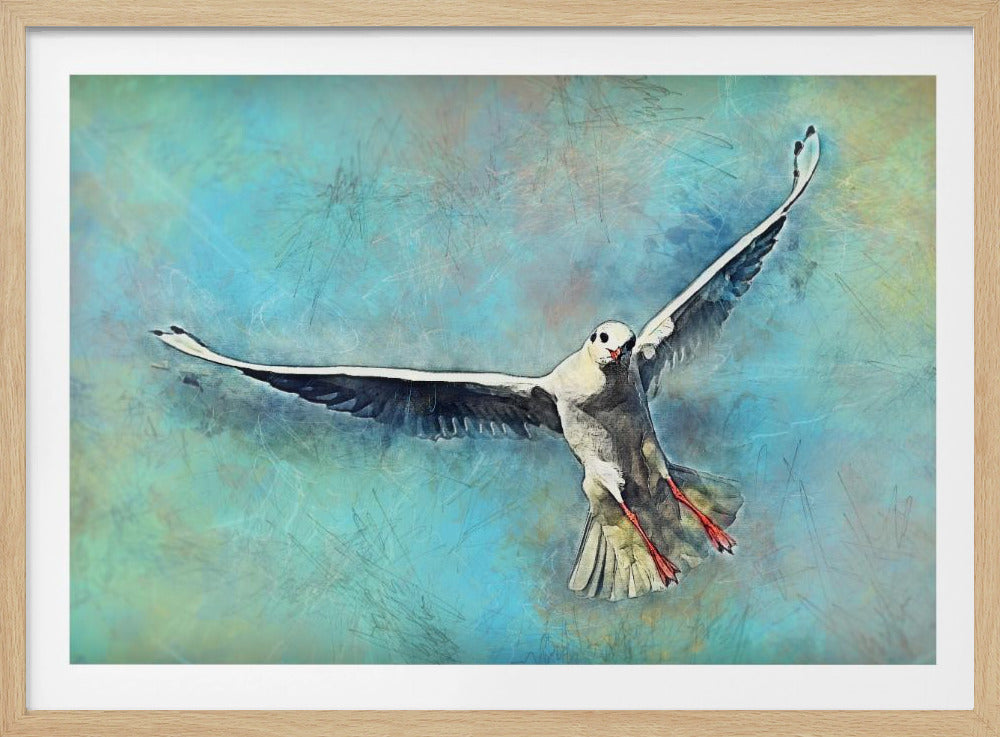 Animal Seagull Bird Watercolor Animal Art | Poster