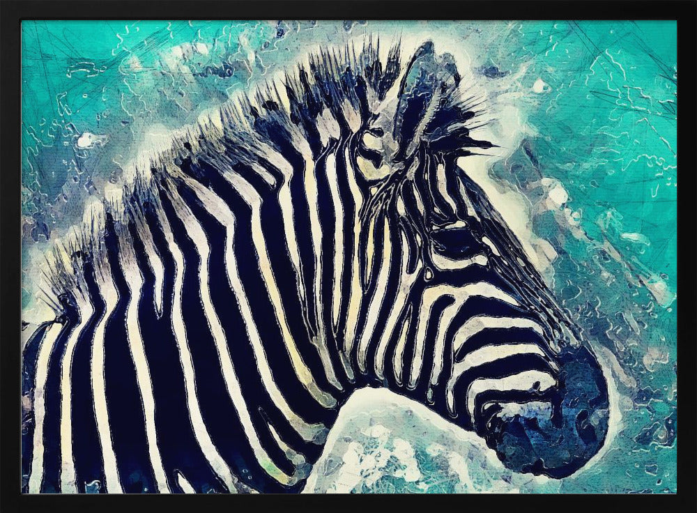 Animal Zebra Watercolor Animal Art | Poster
