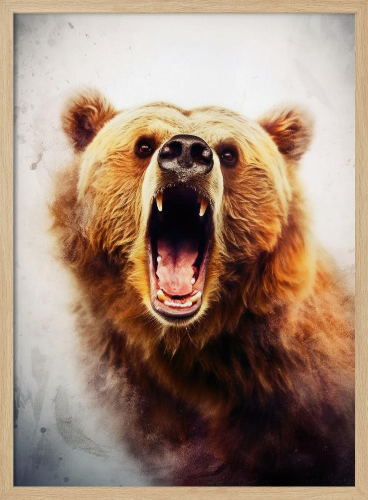 Bear Brown Watercolor Animal Art | Poster