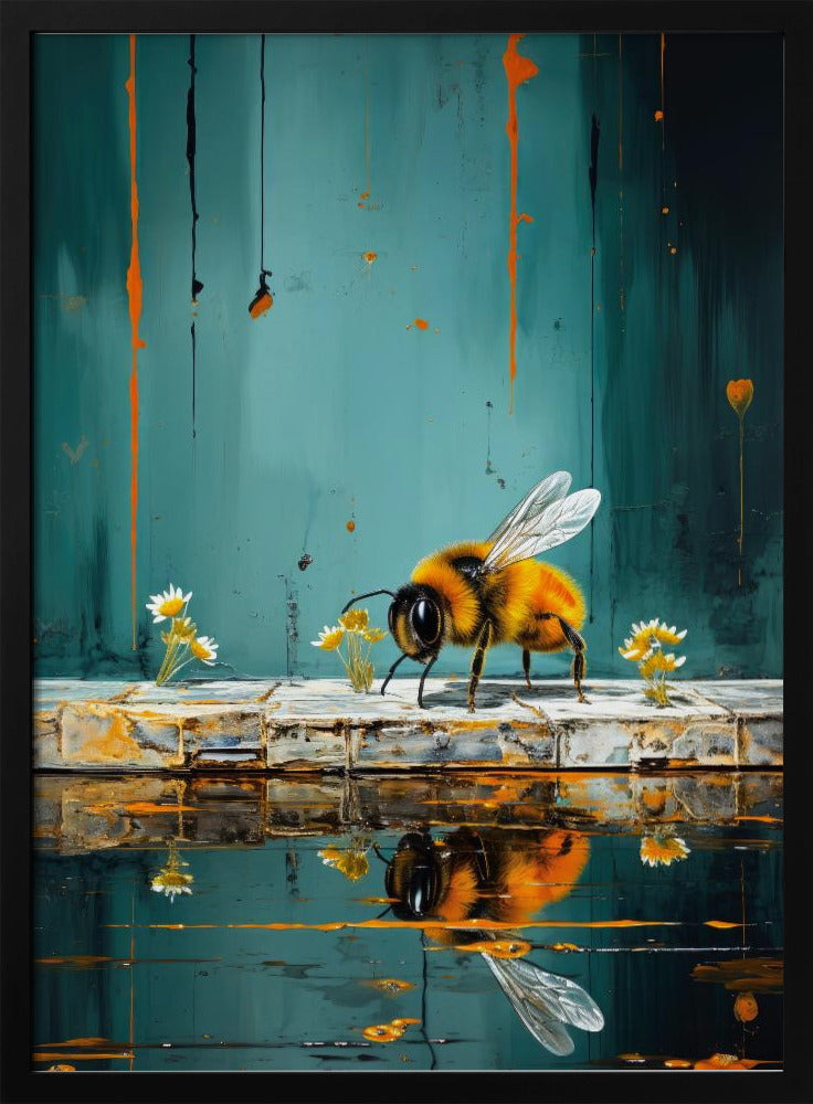 Bee Watercolor Animal Art | Poster