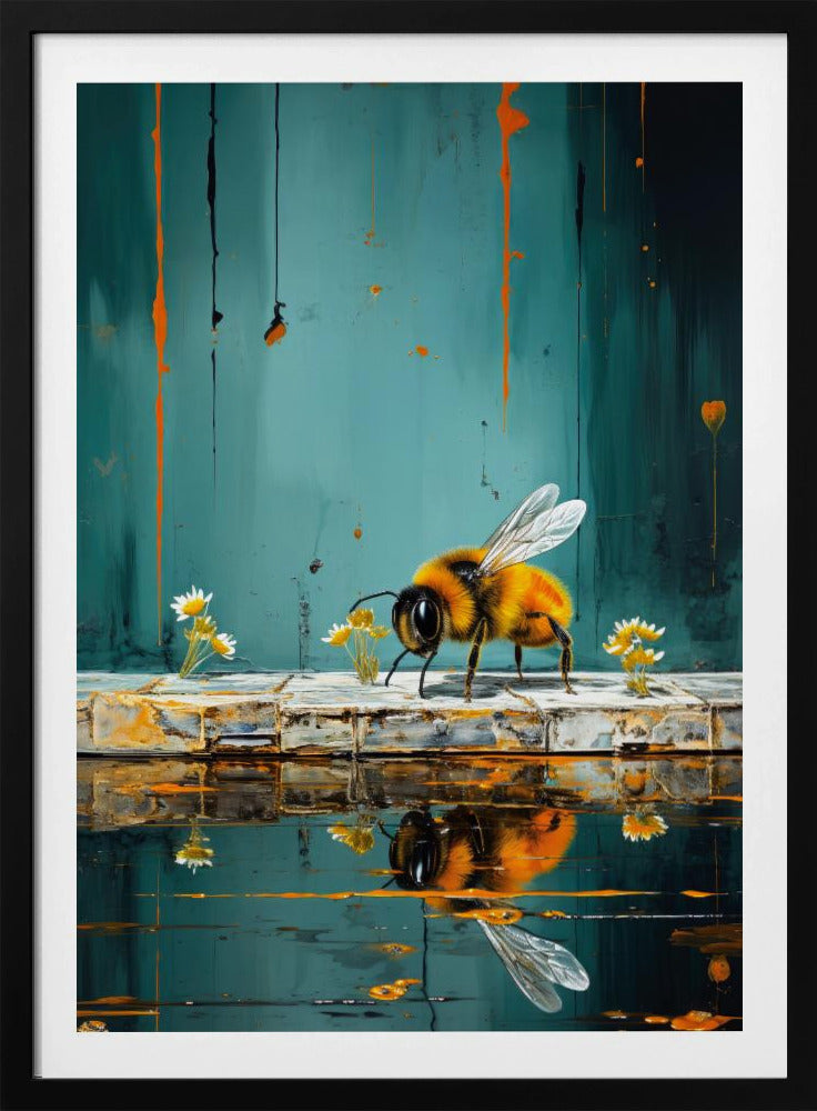 Bee Watercolor Animal Art | Poster