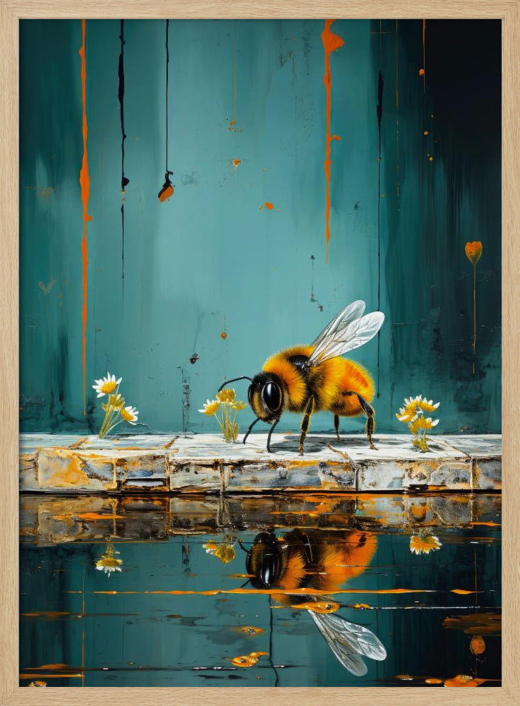 Bee Watercolor Animal Art | Poster