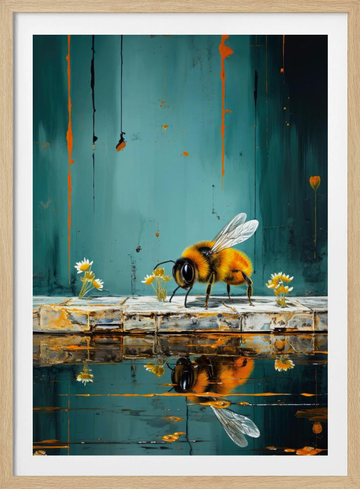 Bee Watercolor Animal Art | Poster