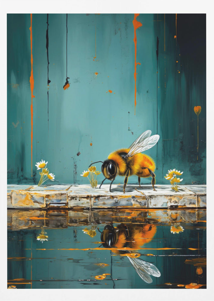 Bee Watercolor Animal Art | Poster