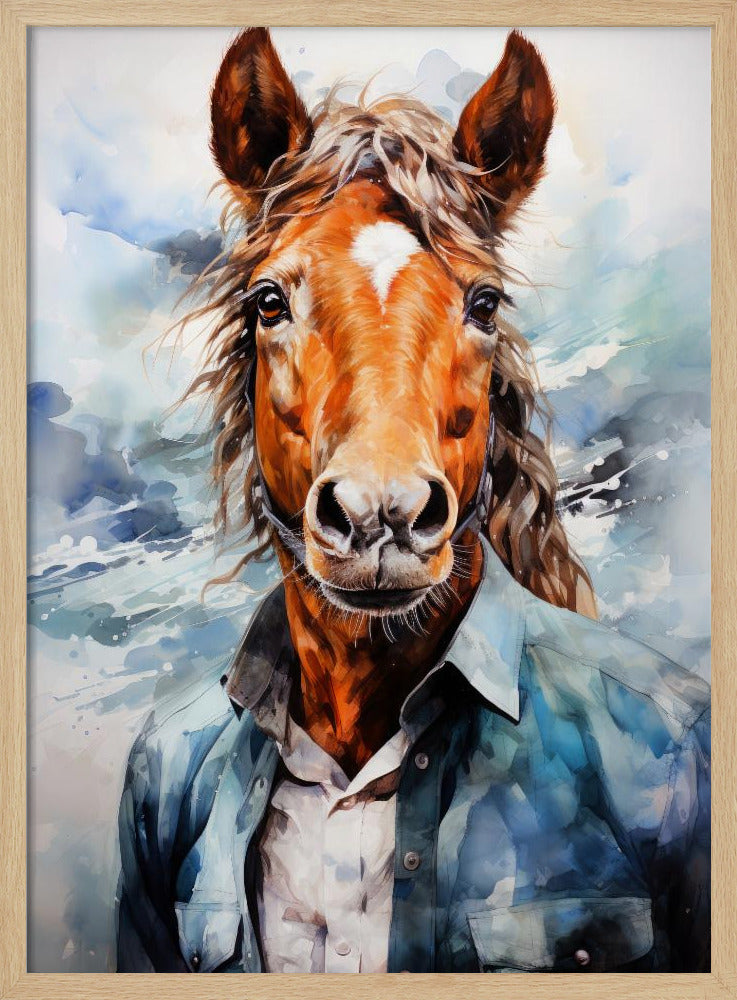 Horse Watercolor Animal Art | Poster