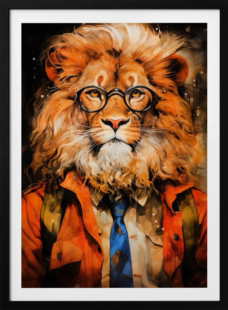 Lion Watercolor Animal Art | Poster