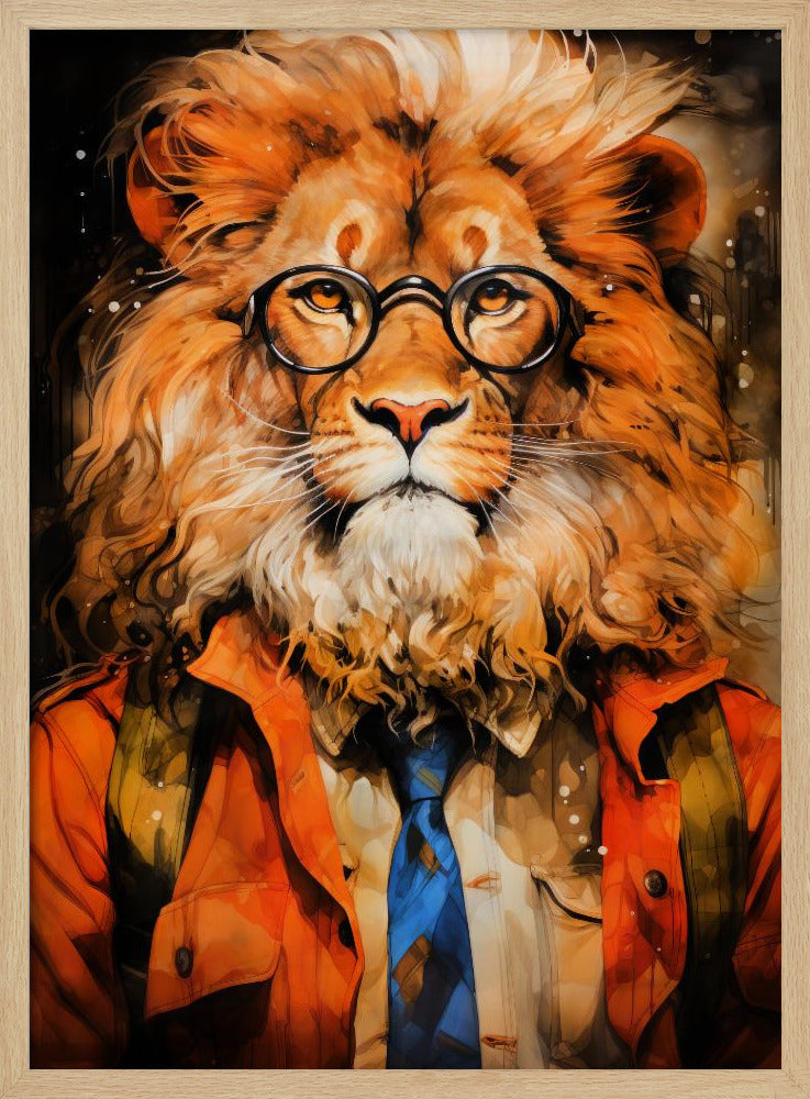 Lion Watercolor Animal Art | Poster