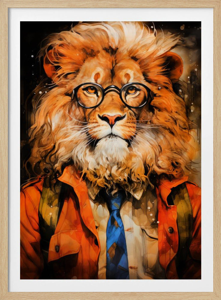 Lion Watercolor Animal Art | Poster
