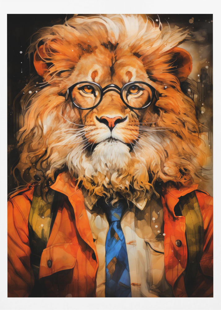 Lion Watercolor Animal Art | Poster