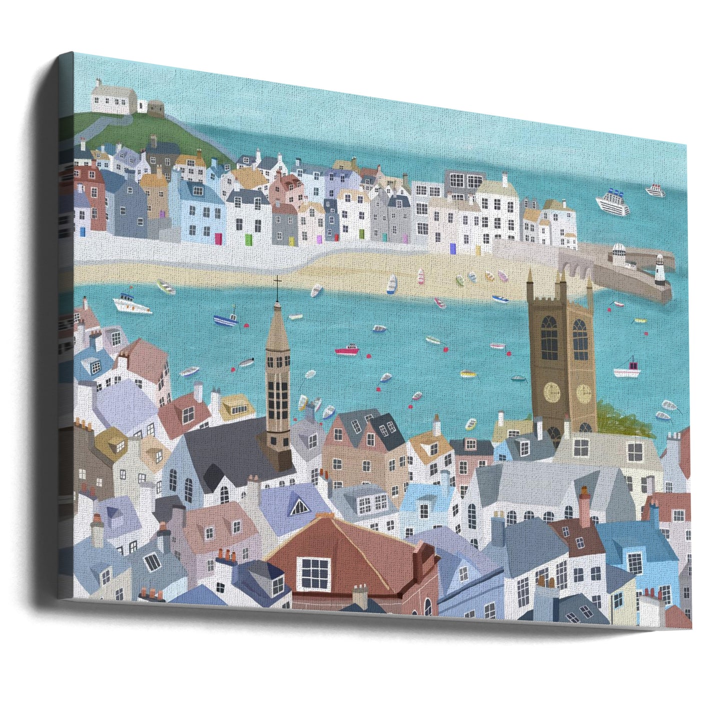 Den smukke St. Ives, Cornwall, Storbritannien af kunstneren Carla Daly | Lærredsbilleder