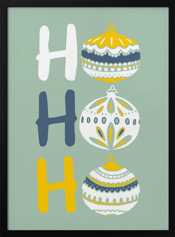 HoHoHo Fröhliche kleine Weihnachtsillustration mint | Poster