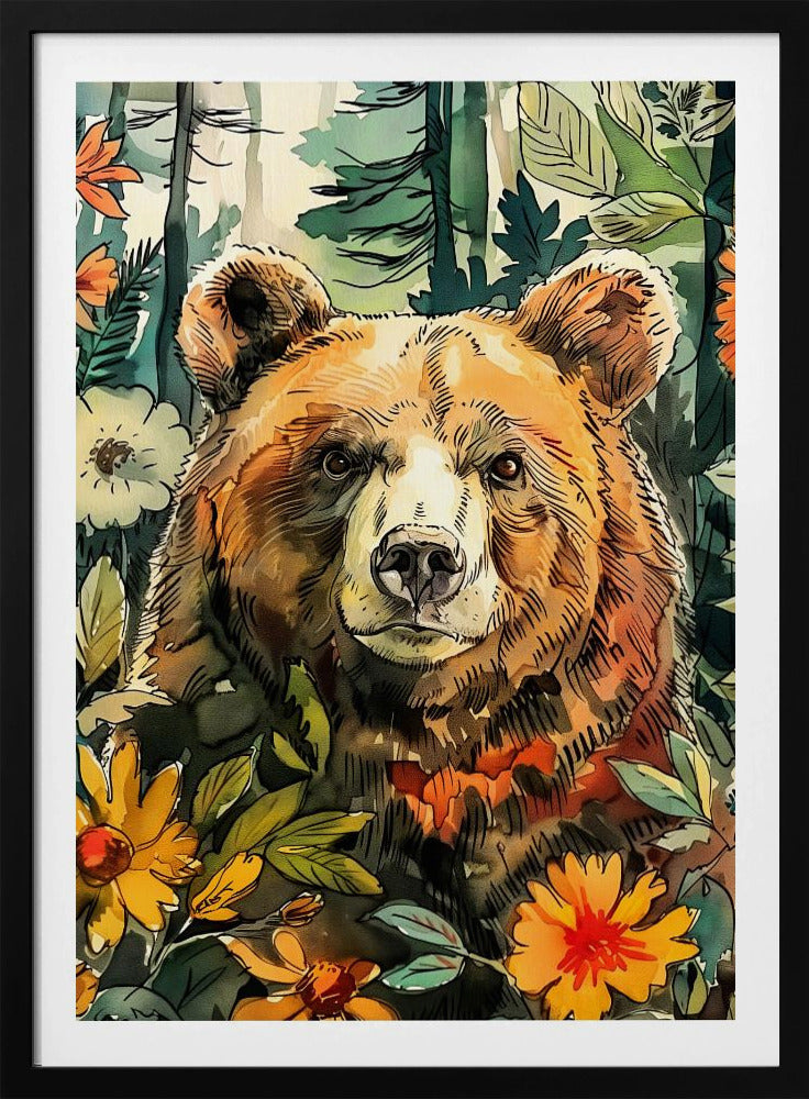 Animal Bear Watercolor Animal Art 8 | Poster