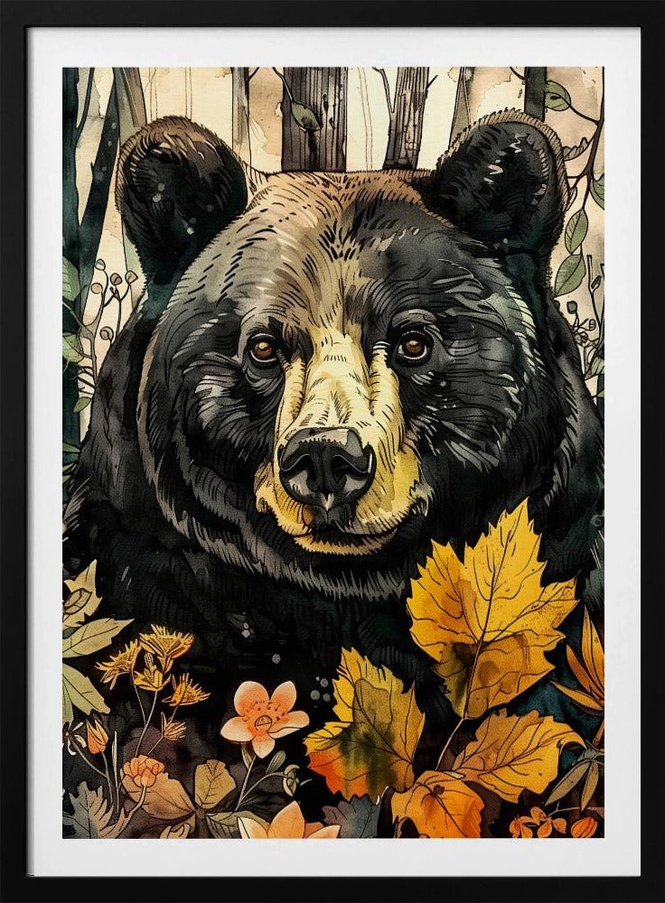 Tierbär Aquarell Tierkunst 6 | Poster