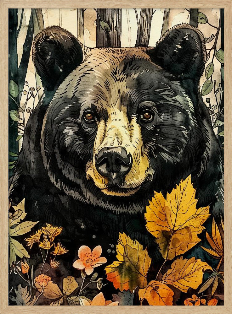 Tierbär Aquarell Tierkunst 6 | Poster