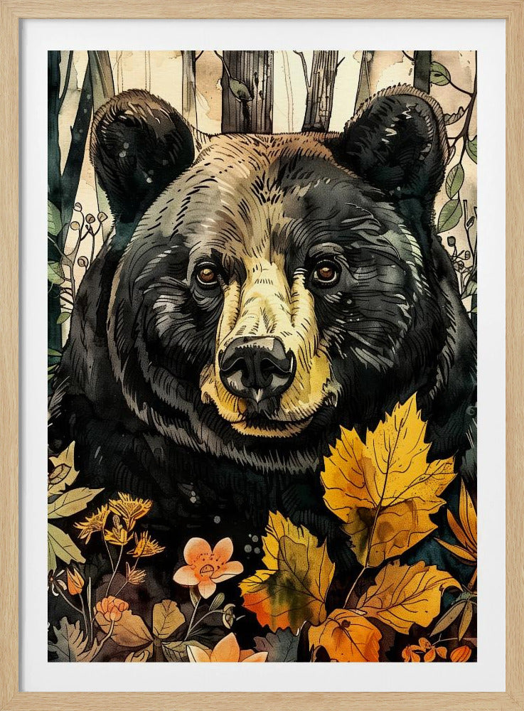 Tierbär Aquarell Tierkunst 6 | Poster