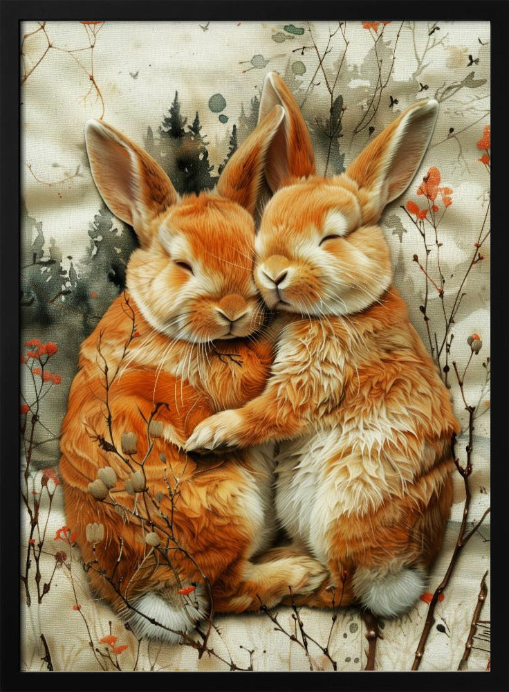 Bunny watercolor animal art 1 | Poster