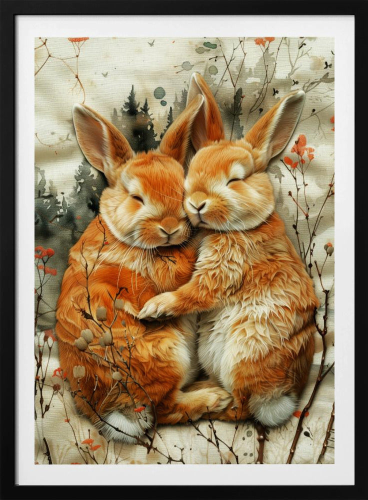 Bunny watercolor animal art 1 | Poster