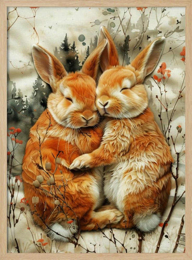 Bunny watercolor animal art 1 | Poster