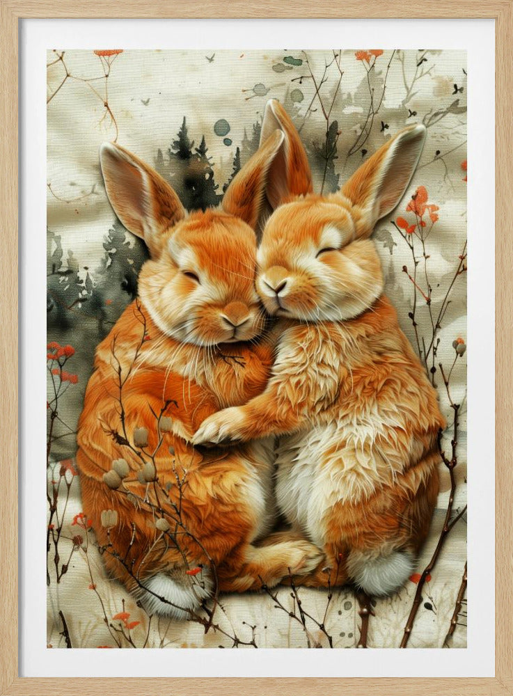 Bunny watercolor animal art 1 | Poster
