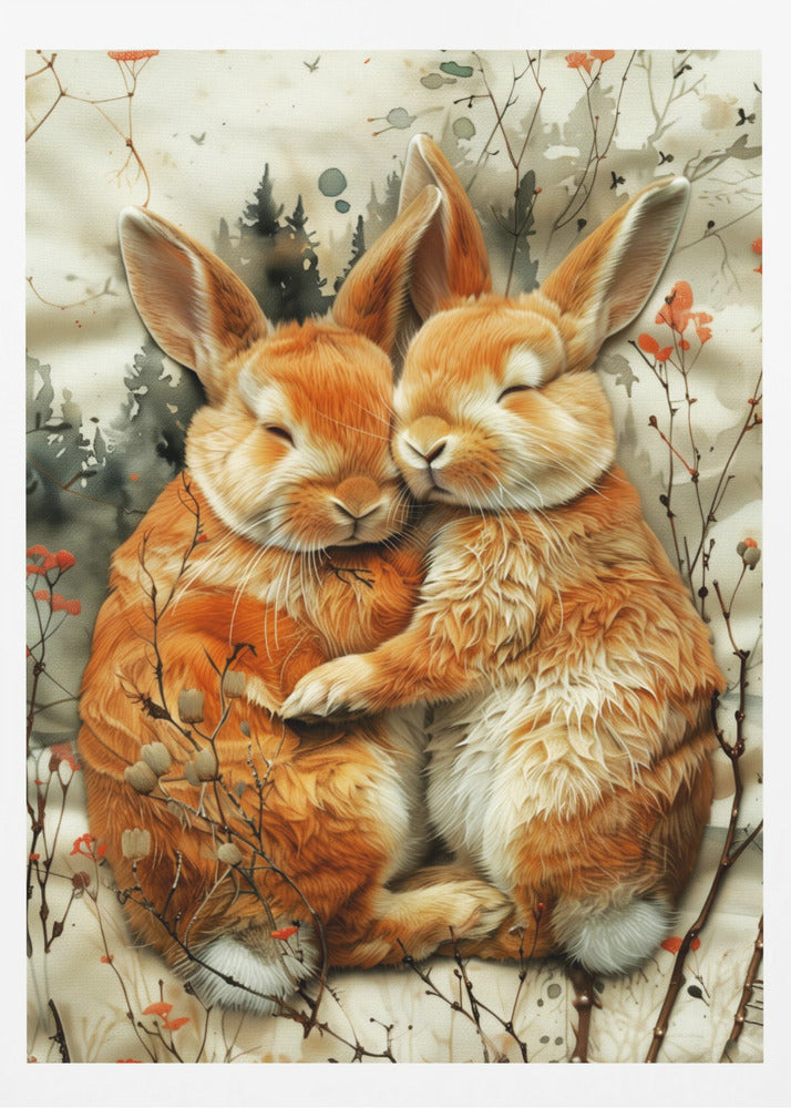 Bunny watercolor animal art 1 | Poster