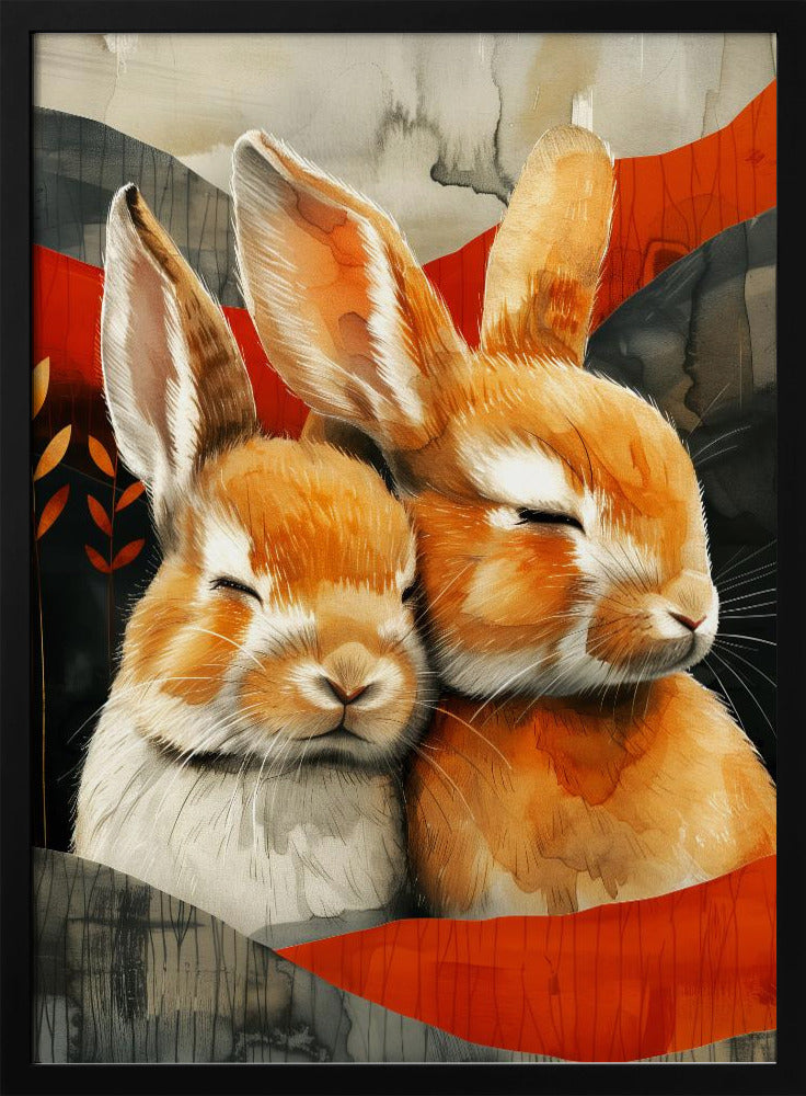 Bunny watercolor animal art 3 | Poster