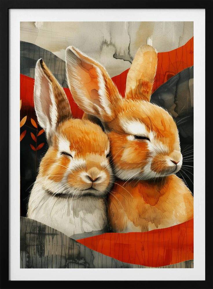 Bunny watercolor animal art 3 | Poster